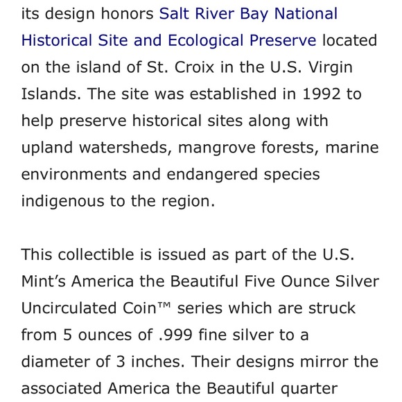 Unique national park silver quarter; great condition; 2020 salt river bay - Picture 6 of 6